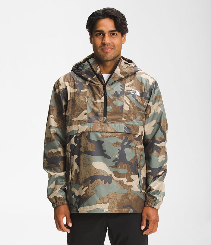 The North Face Rain Jacket Printed Antora Anorak Camo - Mens - Thailand ODVWH-7612